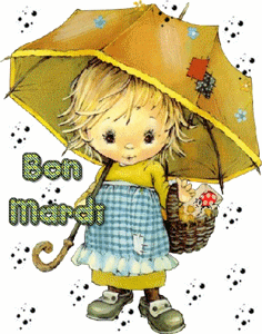 Gif animé Bon mardi pluie